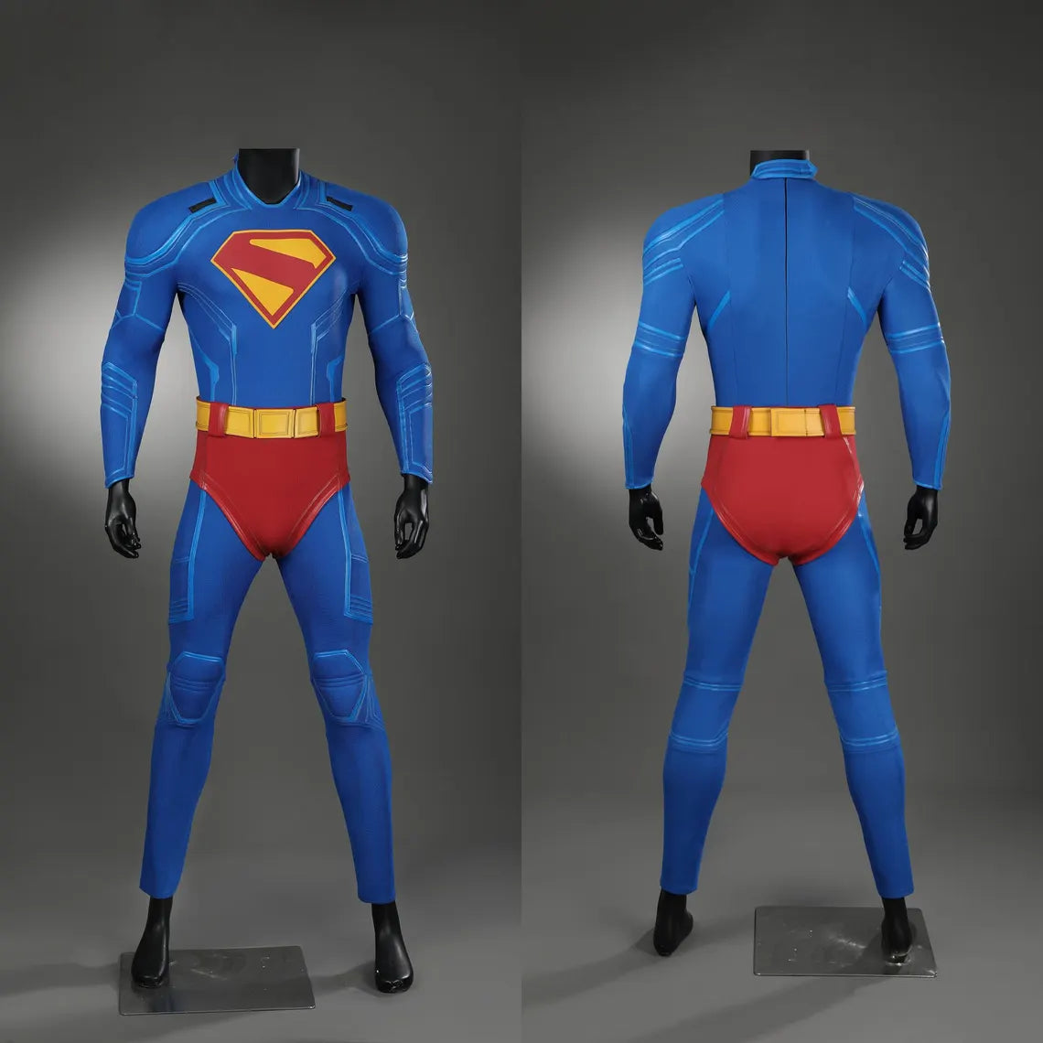 Superhero 2025 Costume Clark Cosplay Kent Red Blue Classic Suit + boots