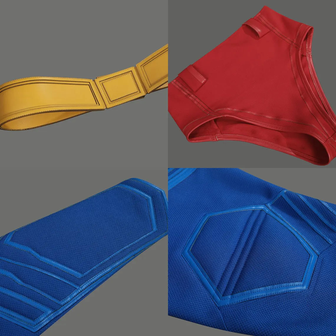 Superhero 2025 Costume Clark Cosplay Kent Red Blue Classic Suit + boots