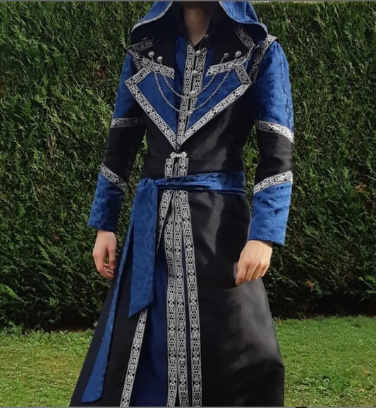 Custom Wizard Tunic & Fantasy Robe Set – Handmade LARP Costume