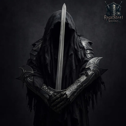 Nazgûl Full Armor Set | Witch-King of Angmar Cosplay | Dark Rider Full Costume Ghost Costume Grim Reaper Long Cape Ring Wraith full Costume